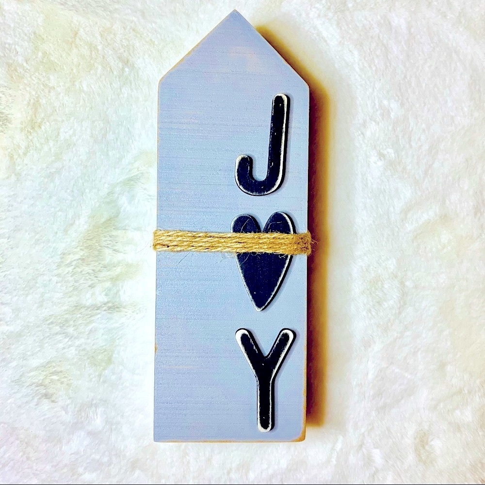 JOY Decor plaque piece gray black new